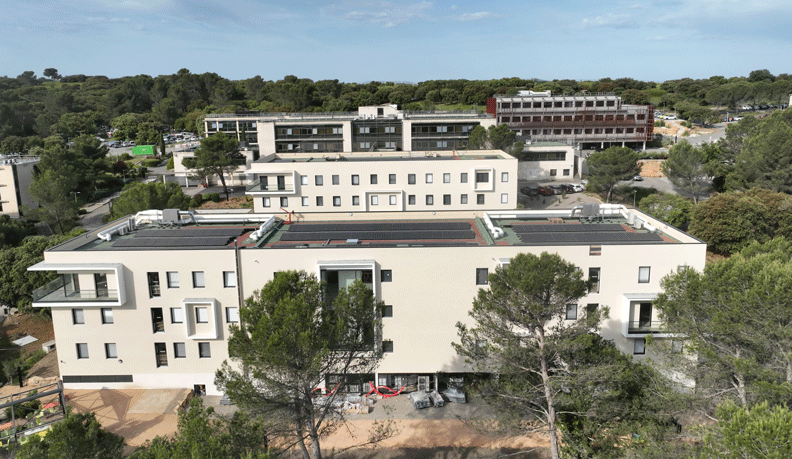 Panneaux Solaires sur le site d'Aix en Provence